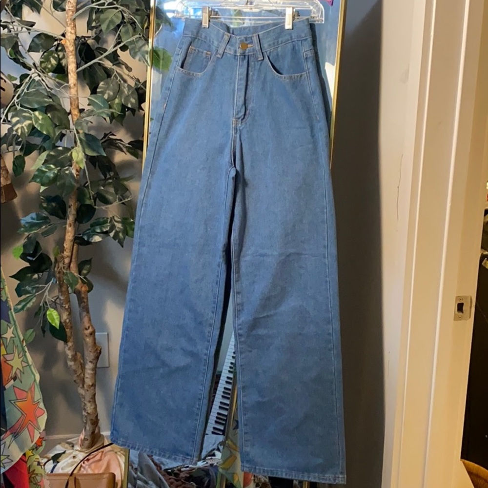 Long loose flared jeans